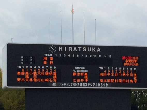 第8回 リスト杯争奪秋季神奈川大会 一回戦の結果